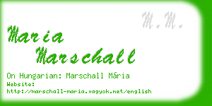 maria marschall business card
